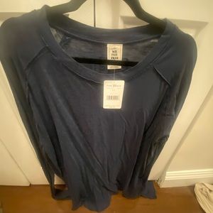 Free people navy casual top